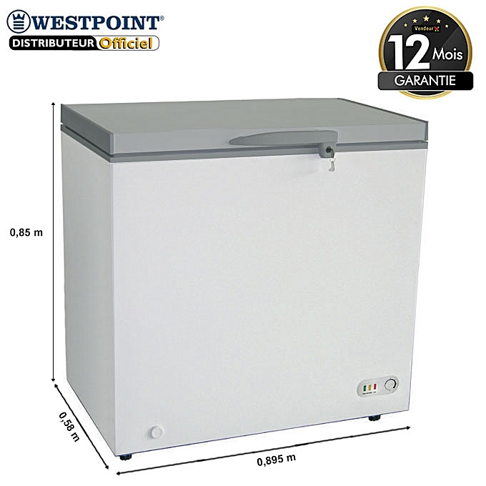 WESTPOINT Single Door Chest Freezer 240L - WBEQ2414.GWL