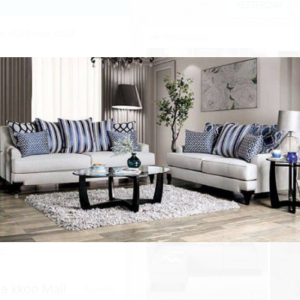 Classic Velvet Sofa 2+2 Seater White Colour