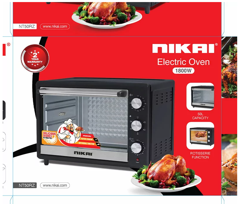 Nikai Electric Oven 50L 1800W with Rotisserie NT50RZ - Image 2
