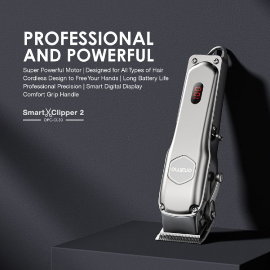 Oraimo Smart Hair Clipper 2 5W Rechargeable Cordless Silver DS OPC-CL30 - Image 2