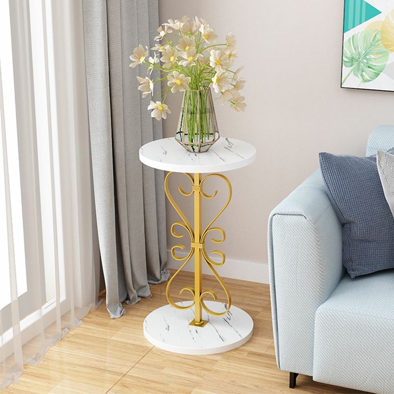 Elegant Round Pedestal Plant Table with Wood Table Top YM-035
