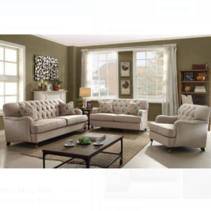 Classic Velvet Sofa 2+2+1 Seater White Ivory Colour