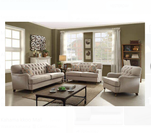 Classic Velvet Sofa 2+2+1 Seater White Ivory Colour