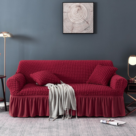1 Seat Sofa Cover With Skirt Elastic Sofa Universal Slipcover Furniture Water Protector Case Home Decoraction