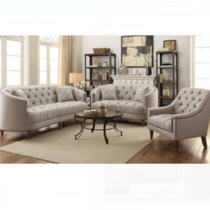 Classic Sofa Set (5+3+1) Velvet White Smoke Colour
