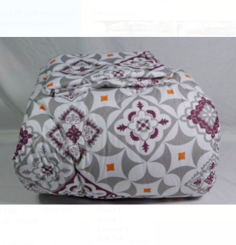 Duvet Set Shuka 1,Foronya 4,Size 7x8 Purple & Gray Colour Tape 3