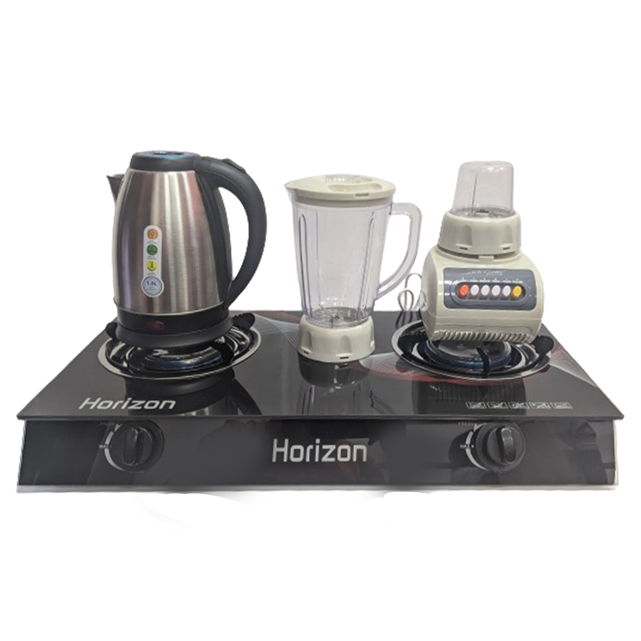Horizon Gas Cooker 2 Plate,Aborder (1.8Ltr) Kettle, & Aborder 2 in 1 Blender