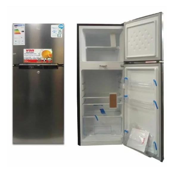 VON Refrigerator 118L Double Door Inox VART 14 DMS - Image 2