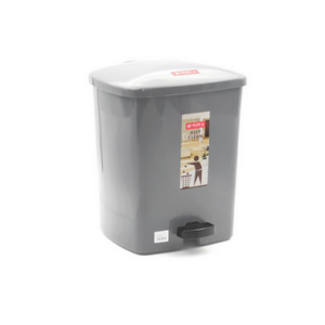 Lion star Dustbin 14L Square Step C-7, Gray