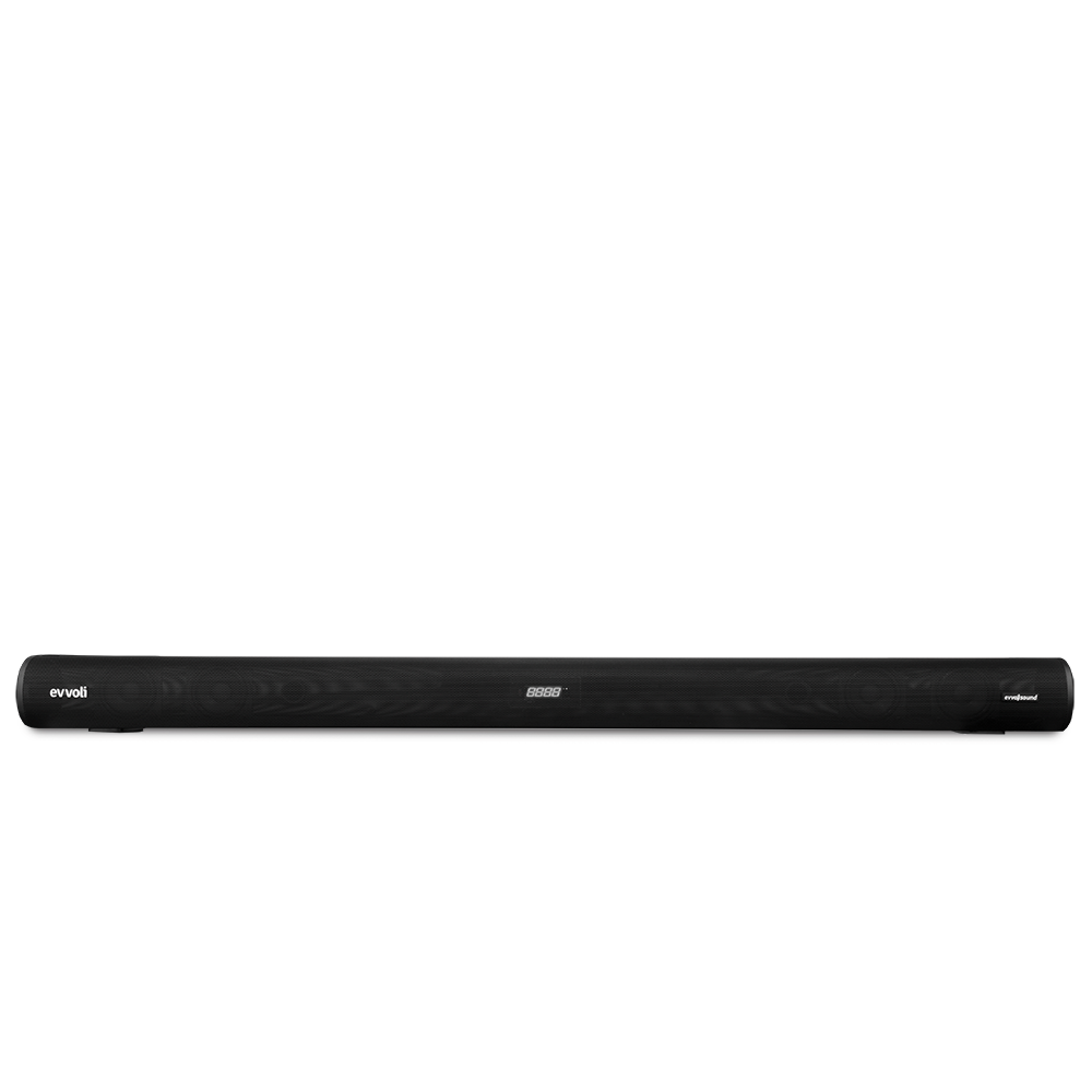evvoli 2.0ch Single Soundbar With Bluetooth And LED Display 120W Black EVAUD-SB120B