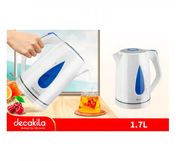 Decakila Kettle 1.7L Electirc Jug 2200W Plastic - KEKT017W - Image 2