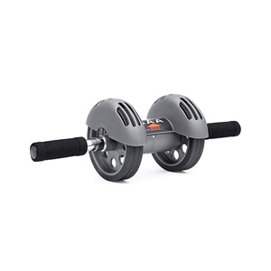 Power Stretch Roller Heavy Duty Spring Reflexive Effect Double Wheel Total Body Exerciser AB Roller