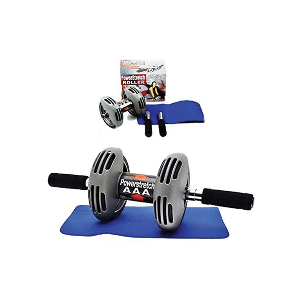 Power Stretch Roller Heavy Duty Spring Reflexive Effect Double Wheel Total Body Exerciser AB Roller - Image 3