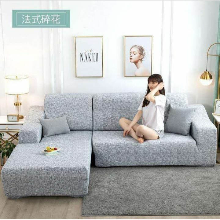 Sofar Cover Set (3+2+1+1) Pillowcase 7 Gray Colour