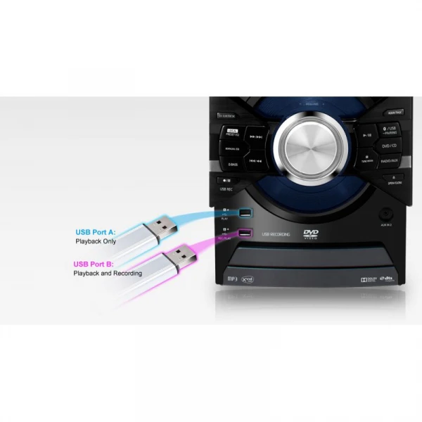 Panasonic HI-FI 3900W DVD CD MP3 Bluetooth 2 USB SC-VKX25GS-K - Image 3