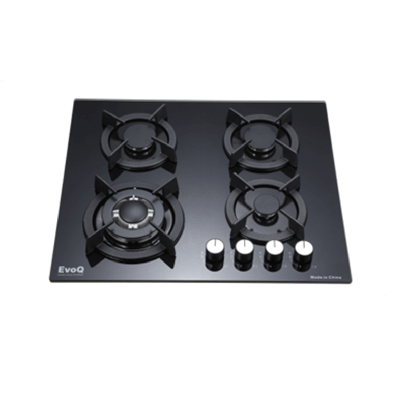 Evoq Built-In Hob with Tempered Glass, Black: EH - 604GL - Image 2