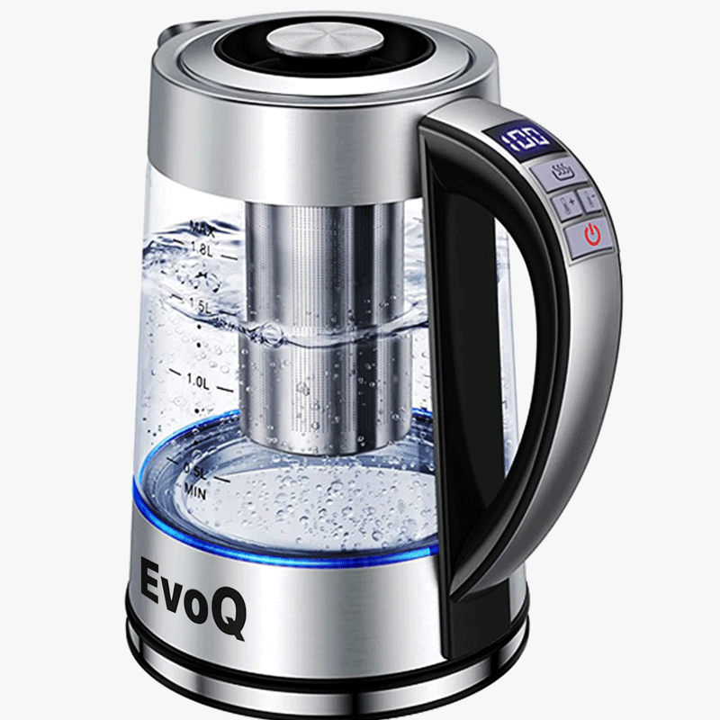 EvoQ Digital Glass Electric Kettle 1.8 – EKT-18DG
