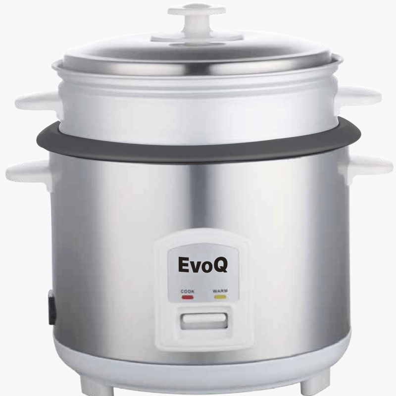 EvoQ Stainless Steel Rice Cooker 1.8L Silver – ERC-18SL