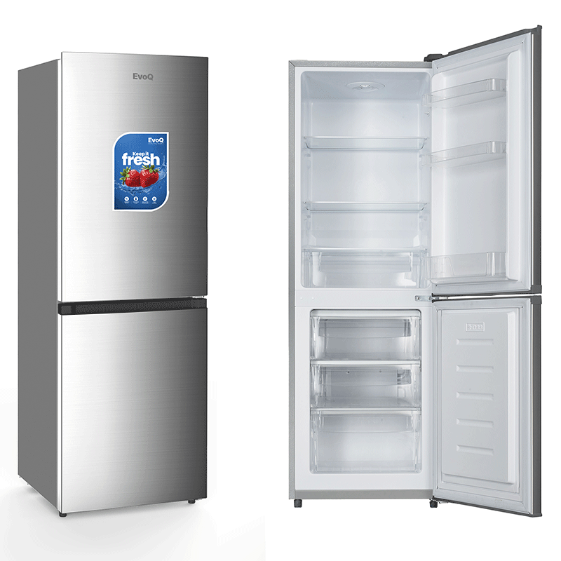 EvoQ Combi Refrigerator with INOX Doors 221L ER-221DC