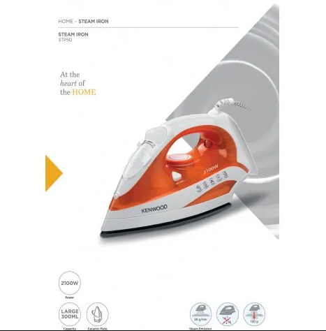 Kenwood Steam Iron 2100w 300ml STP50.000WO - Image 2