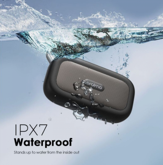 Oraimo Palm Wireless Speaker Powerful Bass Ultra Portable & Waterproof Black OBS-04S - Image 6