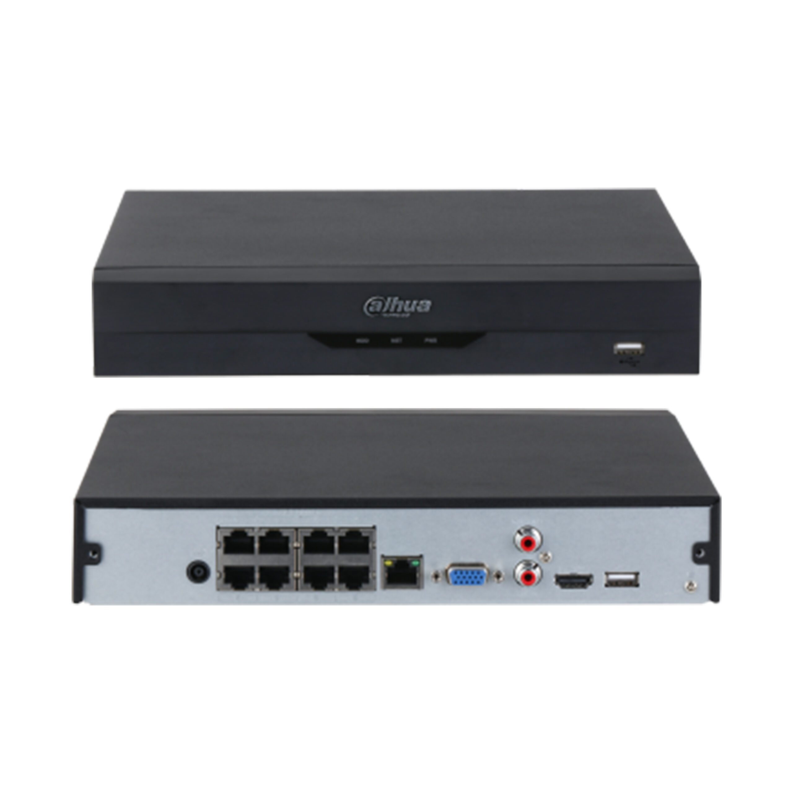 Dahua NVR2108HS-8P-I2 8 Channel Compact 1U 8PoE 1HDD WizSense Network Video Recorder