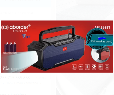 Aborder Rechargeable Radio AB1368BT