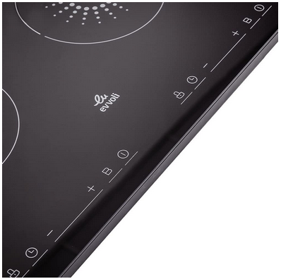 Evvoli Induction Hob 2 Burners 3500W Soft Touch Control With 9 Stage Power Setting And Safety Switch - EVKA-IH201B - Image 3