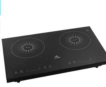 Evvoli Induction Hob 2 Burners 3500W Soft Touch Control With 9 Stage Power Setting And Safety Switch - EVKA-IH201B - Image 2