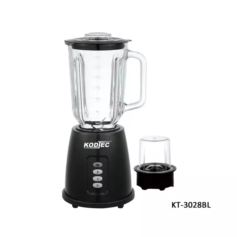 Kodtec Blender 1.5L Glass Jar & 50gm Mill Glass Jar 400W without Filter KT-3028BL