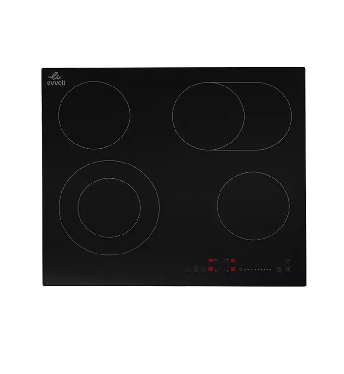 Evvoli Ceramic Hob 4 Burners Soft Touch Control with 9 Stage Power Setting 6600W CH604B