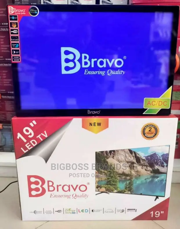Bravo 19"Inch LED TV Double Glass BLE19G7762 - Image 2