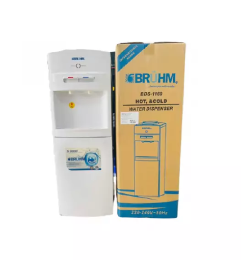 Bruhm Water Dispenser 2 Taps with Storage Cabinet White/Black BDS-1169 - Image 3