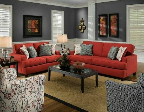 Classic Velvet Sofa Set Red Colour