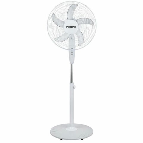 Nikai Stand Fan 45W NPF160 - White Plastic Blade