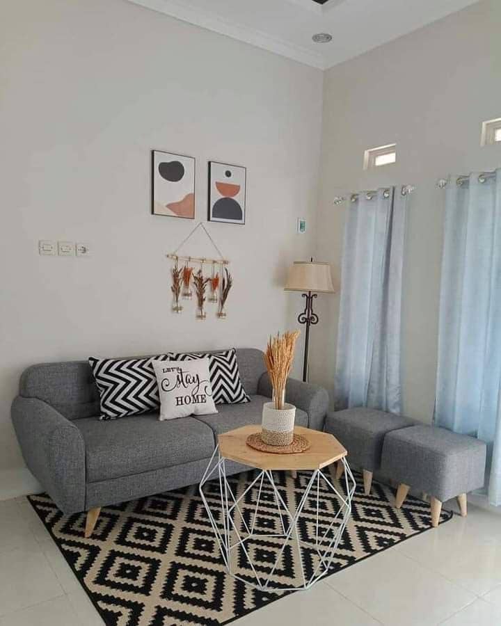 Velvet Simple Sofa With 2 Chair 2 Seater Sofa Gray Colour