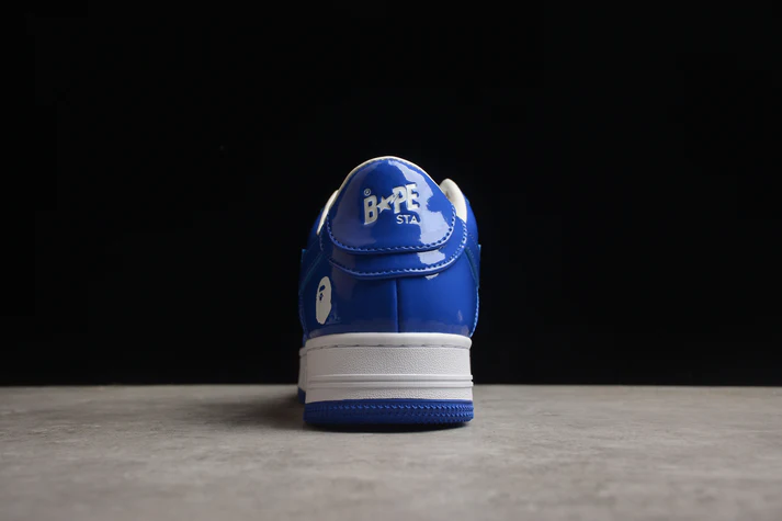 A Bathing Ape Bape Sta Patent Leather White Blue - Image 3