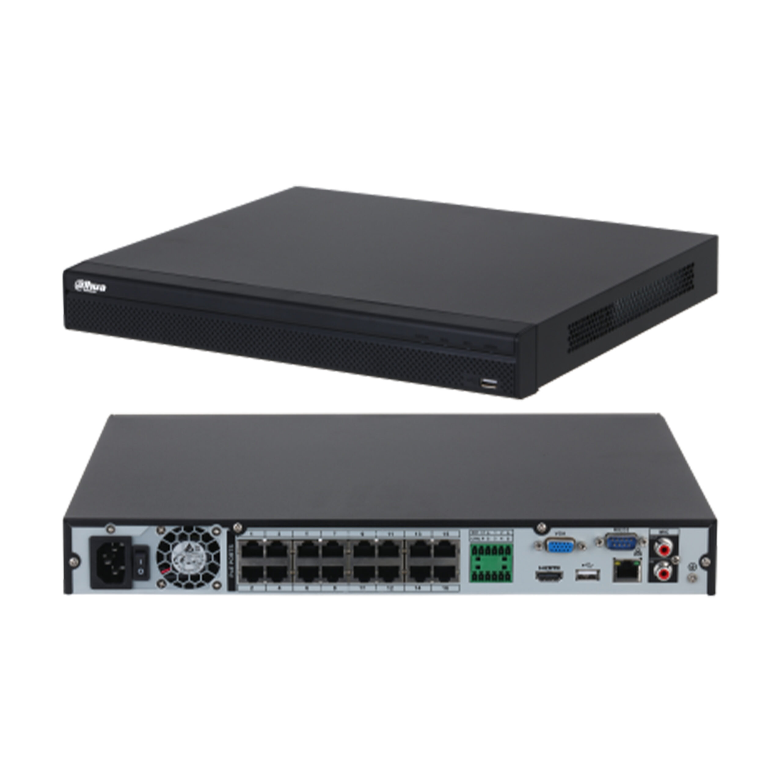 Dahua NVR4232-16P-4KS3 32CH 1U 16PoE 2HDDs Lite Network Video Recorder