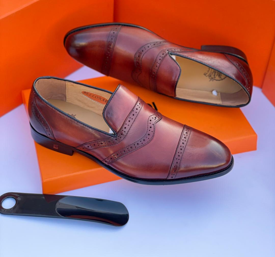 Classic Leather Men Shoes Brown Colour Tape 2