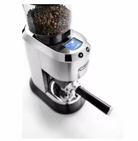 De'Longhi Dedica Pump Style Coffee Grinder With Large Bean Hoper , Burr Grinding System 14 Cups Capacity , KG521.M , Metalic - Image 3