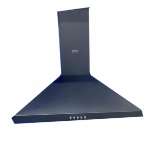 EVOQ Chimney Hood Wall Mounted 60CM With Carbon Filters, Pyramid ECH-PR001BL
