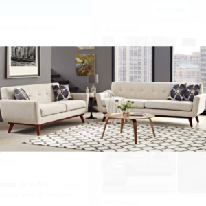 Velvet 2+2 Seater Sofa White Colour