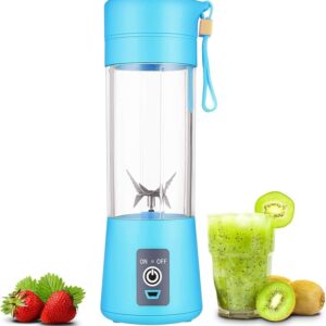 Portable blender Personal 6 Blades Juicer Cup Household Fruit Mixer,With Magnetic Secure Switch, USB Charger Cable 380ML