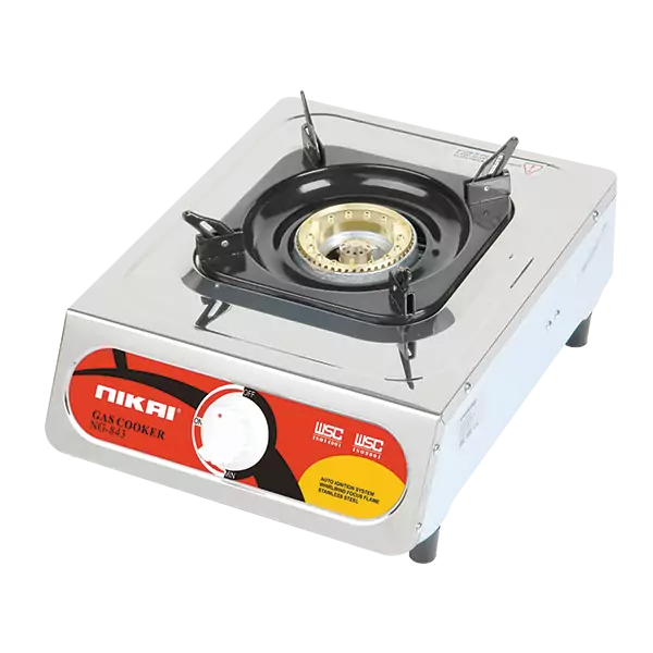 Nikai Gas Cooker 1 Burner Stainless Steel Blue Flame NG843