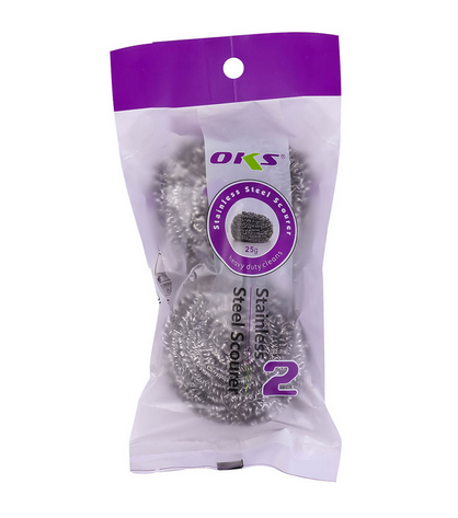 Oks Stainless Steel Wire Scourer 25g 2pcs 4252