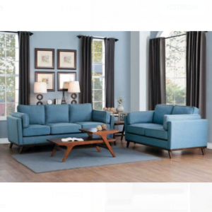 Velvet Simple Sofa 3+2 Seater Dark Blue Colour