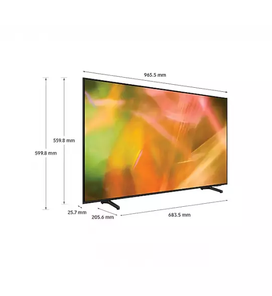 Samsung 43" LED 4K Crystal UHD Smart TV Air Slim Design 43AU8000 - Image 4