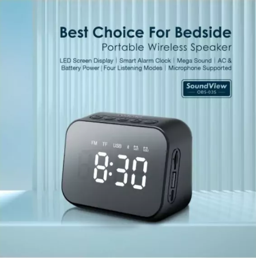Oraimo SoundView Portable Wireless Speaker & Smart Alarm Clock 2in1 Black OBS-03S - Image 4