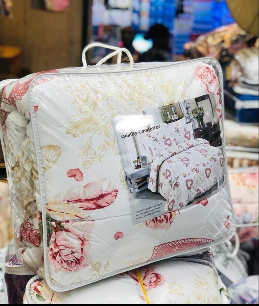 Duvet Set Shuka 1,Foronya 4,Size 7x8 Pink Colour Tape 2 - Image 2