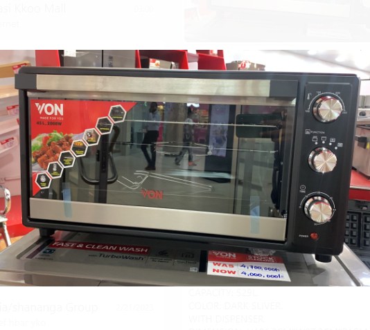 Von Mini Oven 45Ltr 2000W VAOC2045